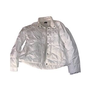 J. Crew Classic White Puffer Jacket